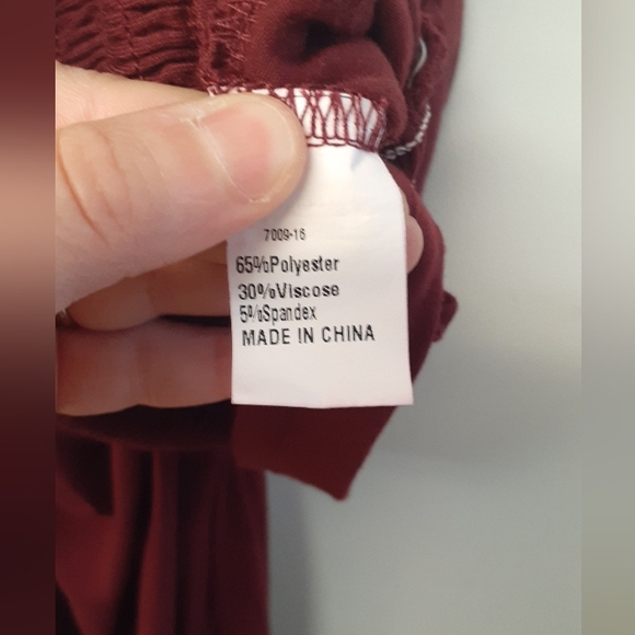 Burgundy flowy jumpsuit - Fashion brand - size medium - Picture 4 of 6